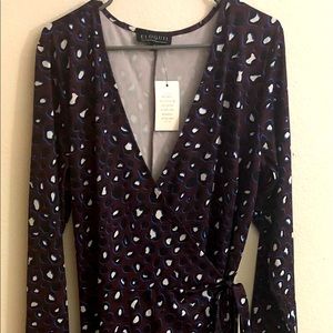 Wrap dress with long sleeve